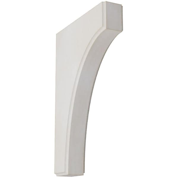 Ekena Millwork 1 3/4"W x 8"D x 12"H Clarksville Wood Vintage Decor Bracket, Chalk Dust White BKTWD02X08X12CVWH - main